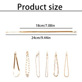 Tabanzhe 6PCS Gold Bracelet for Women Stacking Bracelets Bangle Cuff Bracelet Cuban Figaro Herringbone Bead Chain Adjustable CZ Link Charm Gold Bracelets for Women Girls