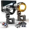 BraveWAY 60W 20000LM Motorcycle Fog Lights, LED Motorcycle Auxiliary Lights,