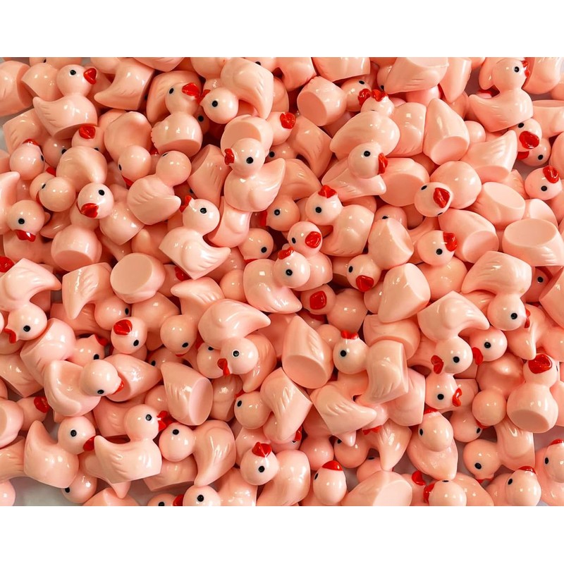 Pcxino 400pcs Mini Resin Duck Bulk Tiny Duck Figures for