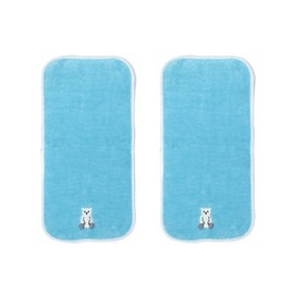 Imabari Towel, Kids Handkerchief, Set of 2, Pokke - Pocke, Organic, Cute, Fluffy (Shirokuma Shirakuma)