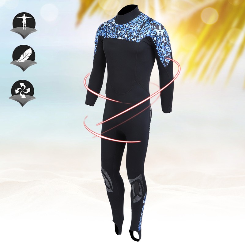 1.5MM Diving One Piece Swimsuit Sunscreen Long Sleeve for Snorkeling