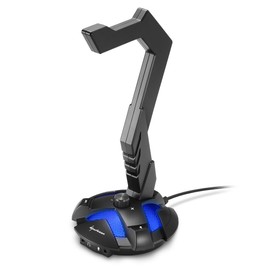 Sharkoon X-Rest 7.1 Surround Sound Headphones Stand Black