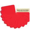 12 Pieces Red Premium Quality Fabric Iron-on Patches, Strong Glue,
