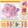 12Pcs Bolsas Reutilizables para Alimentos Herméticas y Ecológicas (Naranja, 28x26cm)
