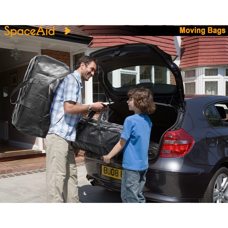 SpaceAid Heavy Duty Moving Bags 8 Pack, Large Storage Totes