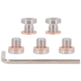 5PCS Standard M8x1.25 Thread 304 Stainless Steel Inner Hex Round Head Oil Drain Plug/Pipe Fitting with Copper Washer - Universal Fit For Automotive,Car,Bike,Motocycle,ATV,UTV,Industrial-SHINTONES