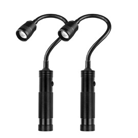 Gooseneck Work Light, Barbecue Grill Lights with Magnetic Base, Zoomable Flexible Led, 500 Lumen LED Gooseneck flashlight Suitable for Auto Repair, Outdoor BBQ, Work Bench, Emergency, Pack of 2