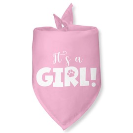 It's a Girl Baby Announcement Dog Bandana Big Sister Dog Pregnancy Announcement Big Sister Bandana for Dogs Gender Reveal Pet Scarf for Small Medium Dogs & Cats