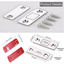 Ultra 12 Pack Monkey Magnets Ultra-Thin Magnetic Plates Keep It All Shut Closer Catch