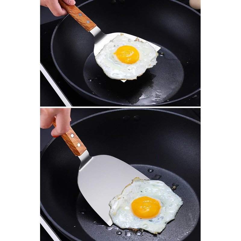 YFFSFDC Okonomiyaki Spatula, Spatula, Egg Spatula, Griddle Spatula, Stainless Steel,