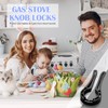 MCOTOP Gas Stove Knob Locks, Stove Knob Safety Covers for