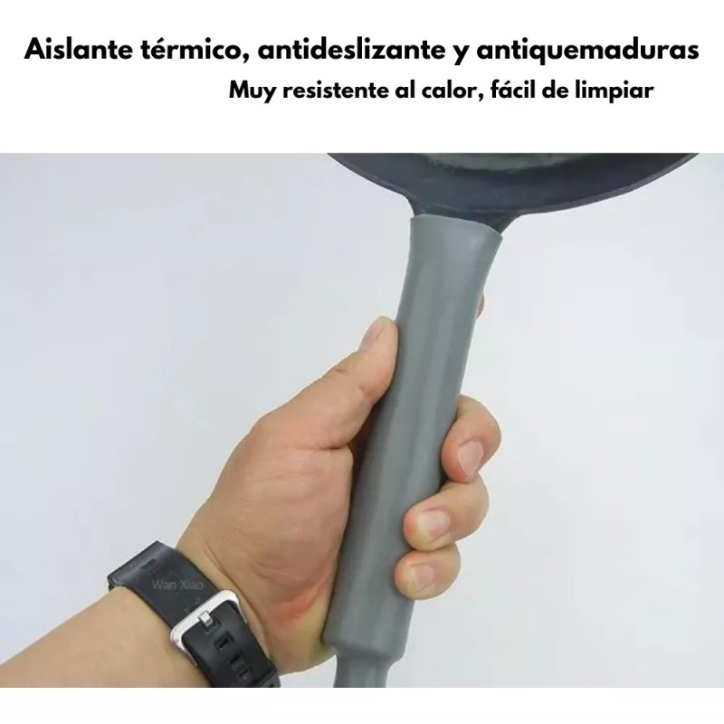Estuchelandia Mango Sarten Silicona Funda Antiquemaduras Resistente Calor