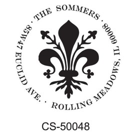 Maxlight C-43 Custom Round Monogram Self-Inking Address/Initial Stamp