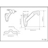 QCAA Heavy Duty Handrail Stair Brackets, Zinc Die Cast, Matte