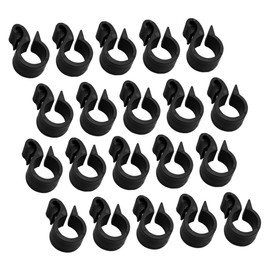 Totority 50Pcs Garden Hose Fastening Clips Durable Pe Pipe Hooks for Drip Irrigation System Black Tube Hooks Included Lightweight for Hanging Fruit Trees and Watering
