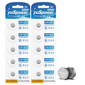 Fuspower CR1025 5033LC Br1025 1025 3V Battery for Watch Toy Remote Control Car Key(10PCS)