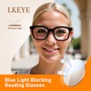 LKEYE Oversized Reading Glasses For Women Blue Light Blocking Square