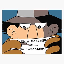 Inspector Gadget Wowzers Self Destruct Message Vintage Funny Humor Waterproof Vinyl Window Bumper Sticker Decal 5"
