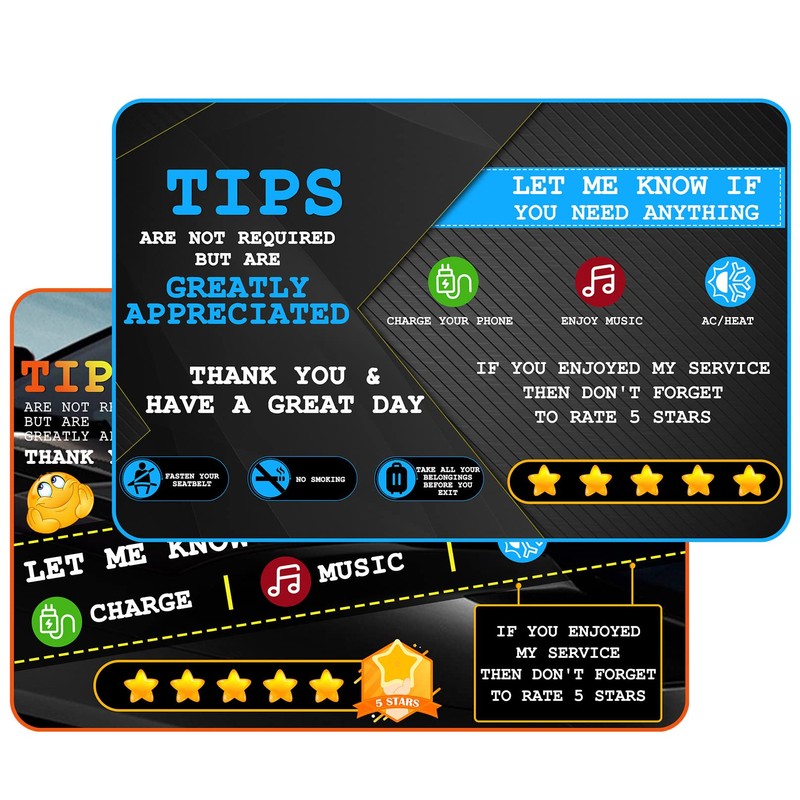 Aolamegs Rideshare Accessories Rating 5 StarsTippingTips Sign Perfect Accessory for