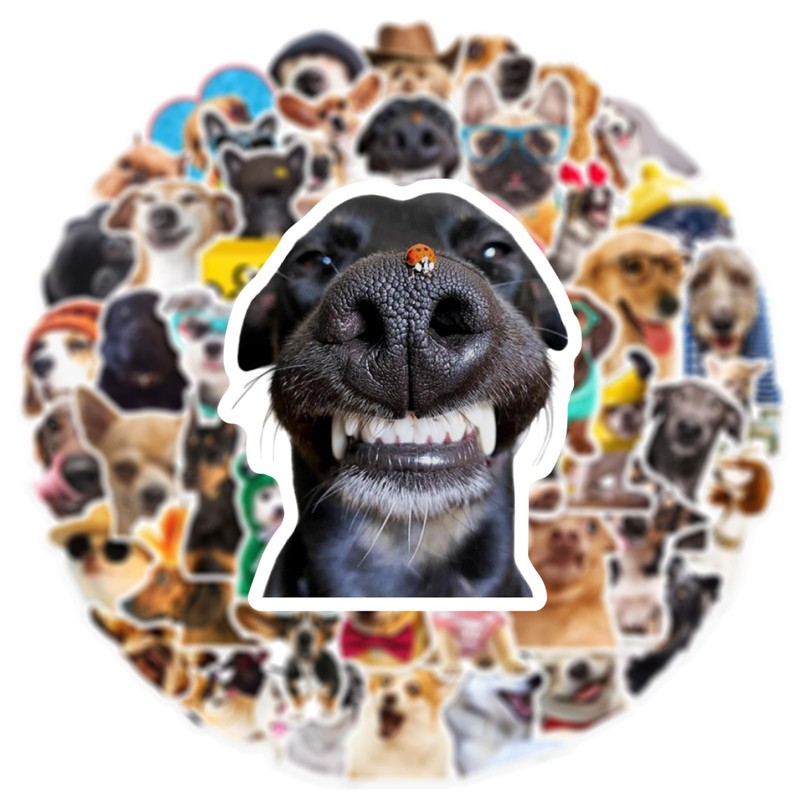 50 Humorous Dog Meme Stickers Cute Animal Puppy Funny Stickers