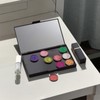 [VANANA] DIY用マグネット式メイクパレット ミラー付き 空パレット 12個パン付き アイシャドウ・チーク・リップ収納 携帯便利 コンパクト 化粧品整理 (黒-鏡付き,