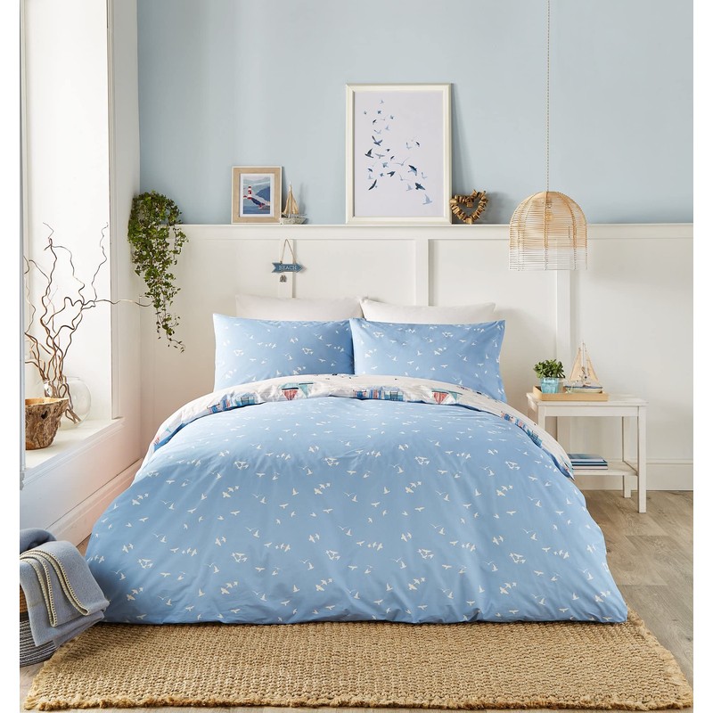 Fusion - Beach Huts - Duvet Cover Set - Double