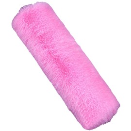 2Pcs Soft Plush Rabbit Fur Car Seat Belt Pads Fluffy Shoulder Strap Cover Seatbelt Protector Neck Cushion Protector Car Accessories for Adults Kids(Pink,Pack of 2)