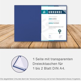 Certificate Folder A4 Cardboard – Premium Quality with Elegant Embossing 'Certificate' – BL-exclusivdruck® Basic – High-Quality Transfer Folders Made of 320 g/m² Cardboard – Certificate Cover for DIN
