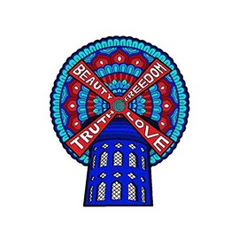 Coloring Broadway - Moulin Rouge Inspired Stickers (Set of 5) “Truth, Beauty, Freedom, Love” Sticker Collection, Broadway Musical Merchandise, Die-Cut & Bubble Free, Ideal Gift for Theatre Lovers