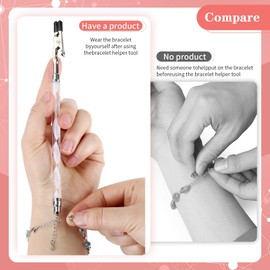 2 in 1 Bracelet Helper Tool -WIFORT Bracelet Helper to Put on Yourself, Quick Release Fastening Jewelry Clasp Helpers,Bracelet Assist Tool with Hook for Jewelry, Necklace, 197mm Extended Design