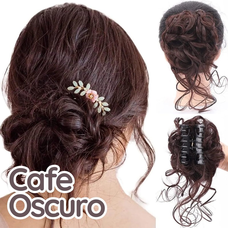 1 Pieza - Extensiones Moño Pinza Cabello Postizo Chongo Clip