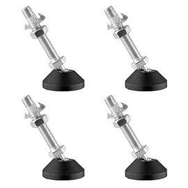 BORDSTRACT 4Pcs M8 Pies de Nivelación con Tuerca-T (D40*M8*50), Ajustable Niveladores Roscados, Anti Skid Muebles Niveladores, Heavy Duty Pies de Nive