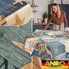 ANRO Oilcloth Tablecloth Wax Tablecloth Washable Garden Tablecloth Round Oval