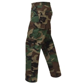 Rothco Rip-Stop BDU Pants (US, Alpha, X-Small, Regular, Regular, Woodland Camo)