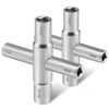 Hanpex 4-Way Sillcock Key Wrench, 1/4", 9/32", 5/16", 11/32", Fits