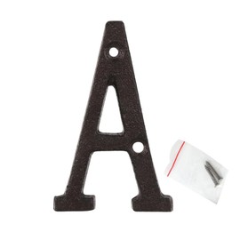 roslyong 3 Inch House Letter, Address Letter for Outdoor Signs, Cast Iron Metal Number, Vintage Solid Metal Mailbox Letter Number, Black Home Letter A