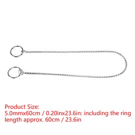 Dog Collar P Chain Pet Training Choke Collar Adjustable and Durable Copper Sanke Chain for Dog(5.0mm*60cm)