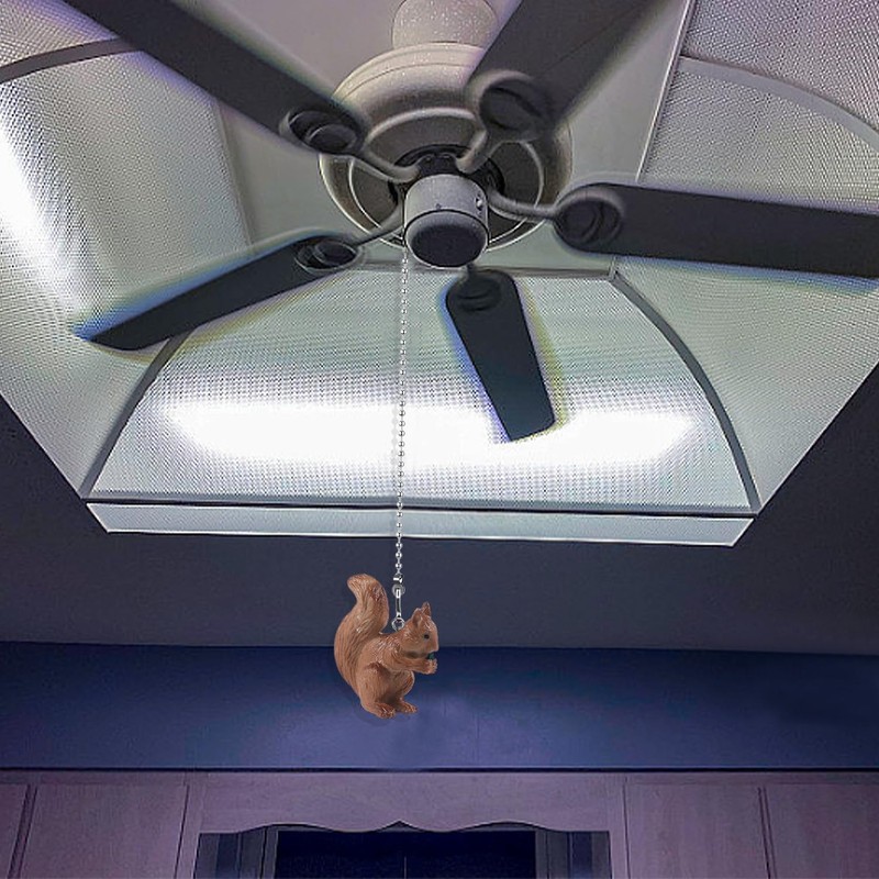 Dotlite Squirrel Ceiling Fan Pull Chain,Cute Realistic Squirrel Animal Fan