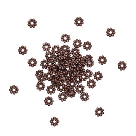 Craftdady 300pcs Small Tibetan Flower Daisy Spacer Beads Charm Caps Jewelry Findings Findings for Bracelet Necklace Making 5x1.5mm Hole:1mm