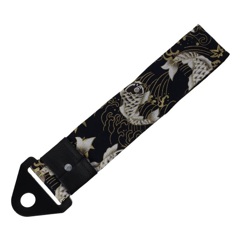 Qicarkey Black Ancient Japan Ancient Elements Tow Strap Carp Tow