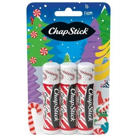 Chapstick Candy Cane Lip Balm 6ct (2 x 3 Packs) – Limited Edition Peppermint Fla