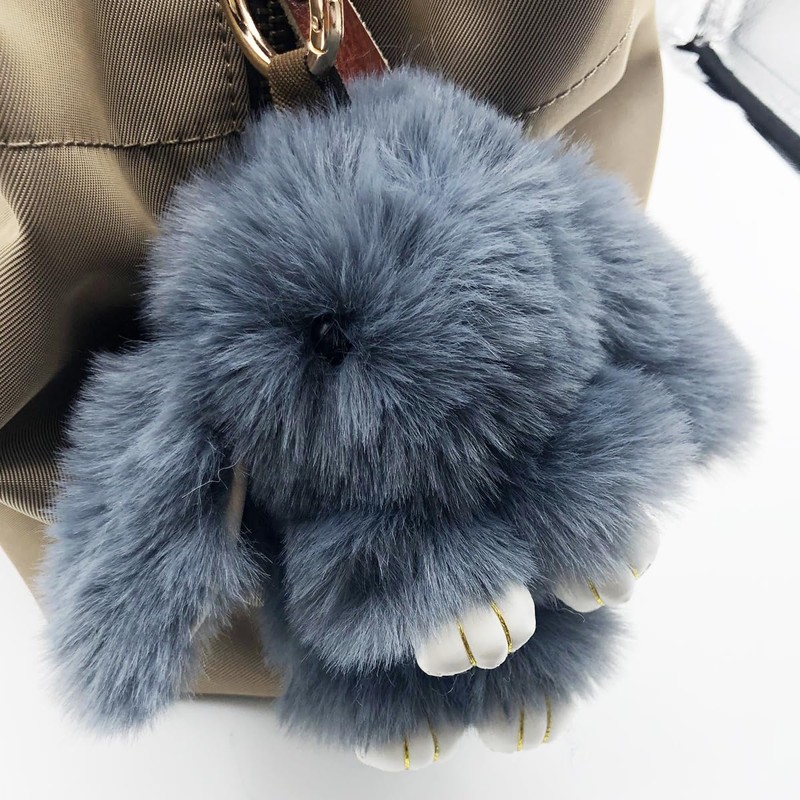 Unpafcxddyig Bunny Keychain Cute Rabbit artificial fur Keychain Car Handbag