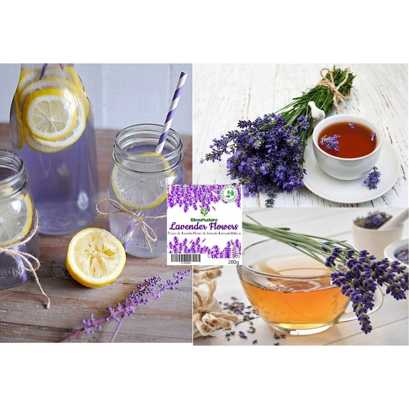 BlendNature Natural Dried Lavender Flowers 200g - Aromatherapy Potpourri Sachet