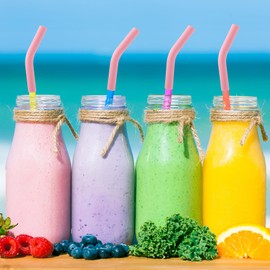 HINZIC 6Pcs 8MM Metal Straw Tips Food Grade Reusable Silicone Straw Covers Pink Elbow Straw Tips Replacement for Hydraflow Stainless Steel Straws