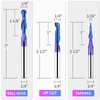 EANOSIC 9PCS Carbide CNC Router Bits Set 1/4 Inch Shank,