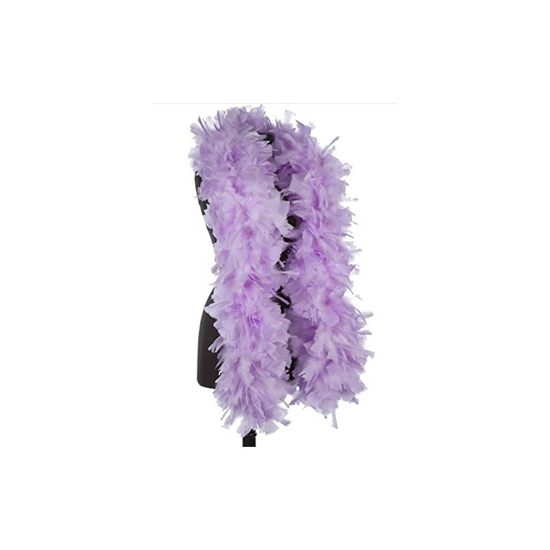 1920s Flapper Girl Lilac Feather Boa