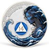 14 Year Sobriety Coin Sea Wave AA Coins Addiction Recovery