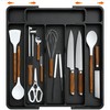 TSONDEKU Expandable Silverware Drawer Organizer - BPA Free Flatware and