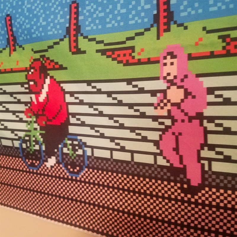 Mike Tyson's Punch-Out 5x2 foot tapestry Little Mac and Doc