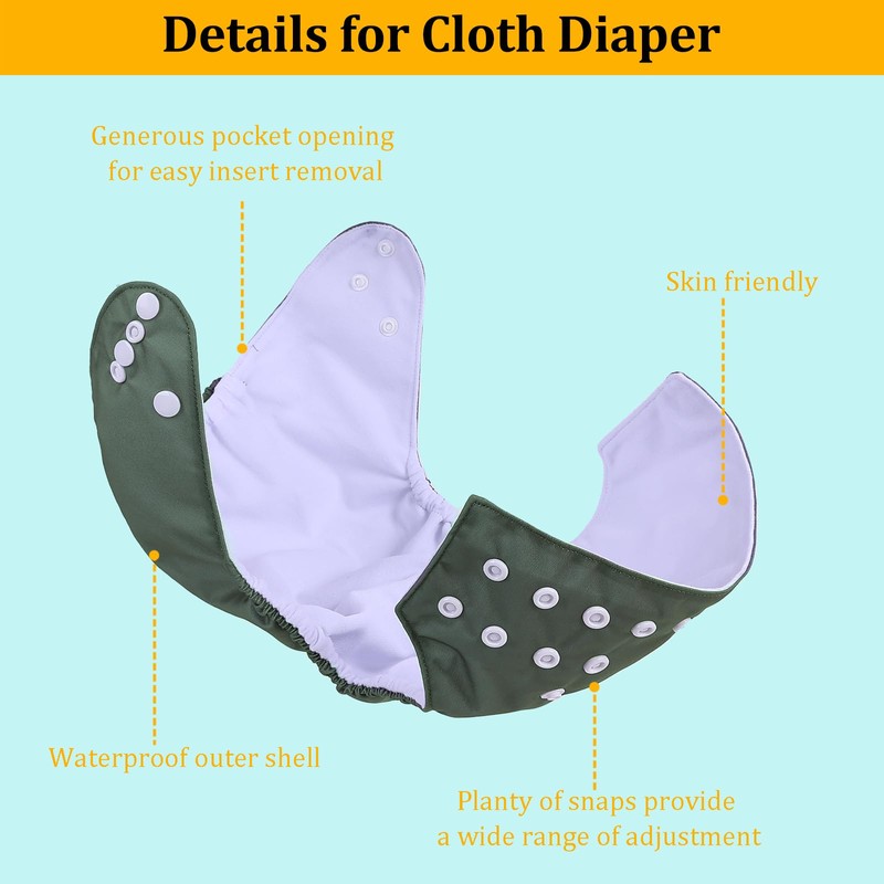 babygoal Reusable Cloth Diaper with Insert for Baby Boys and